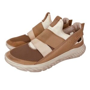 Ecco St.1 Lite Comfort Shoes‎ Sneakers Round Toe Slip On Brown Womens Size 6